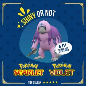 Oranguru Shiny or Non ✨ 6 IV Competitive Customizable Pokémon Scarlet Violet - Picture 1 of 5