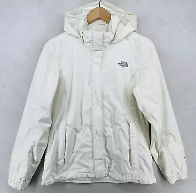THE NORTH FACE Jacket Womens Large HyVent Nylon Windbreaker Ripstop Hooded White • 36.99€