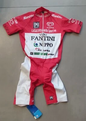 全新 2015 男式 SANTINI VINI FANTINI PRO Cycling GIRO D'ITALIA AERO SKINSUIT XS  — 第 1/4 张图片