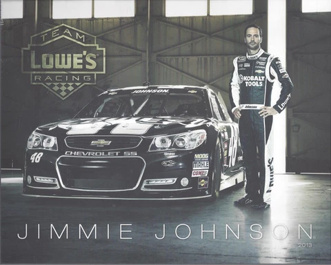 2013 JIMMIE JOHNSON "KOBALT CHEVY" #48 NASCAR SPRINT CUP SERIES POSTCARD Cover