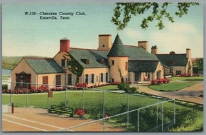 Postcard Knoxville TN Cherokee Country Club tennis court Lyon's View Pike 1950 - Picture 1 of 2