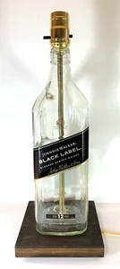 Handmade Johnnie Walker Black Liquor Bottle Table Lamp Bar Lounge Desk Light - Picture 1 of 4
