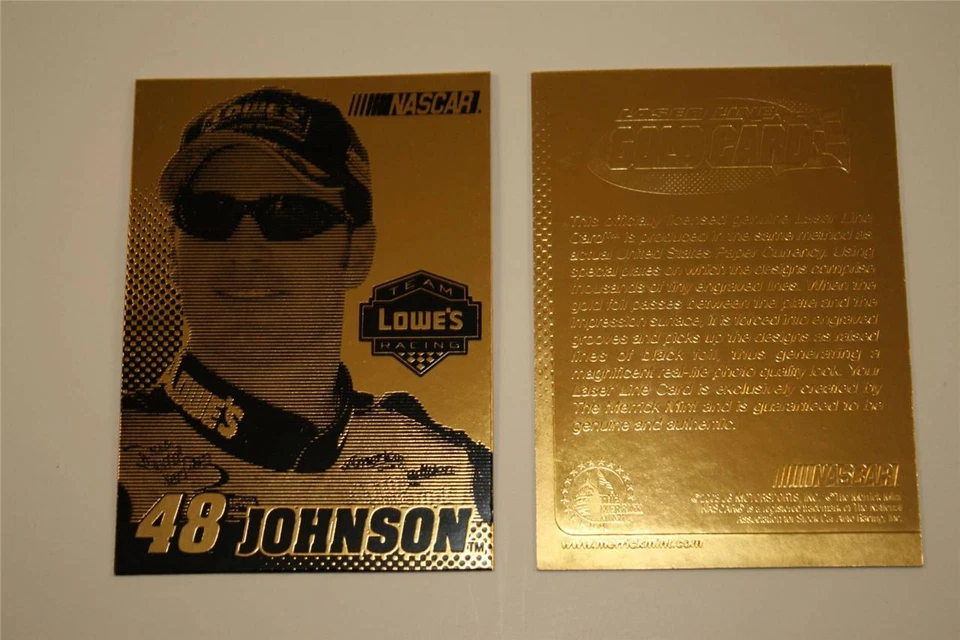 JIMMIE JOHNSON 2003 Laser Line Gold Card LOWES #48 NM-MT Limited Edition NASCAR - Image 1 of 1