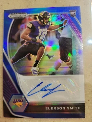 2021 Panini Prizm Draft Picks Elerson Smith Blue Auto 115/149 - Image 1 of 2