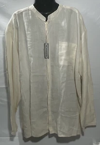 Hypnotic Men's 100% Linen Shirt 1XLT New With Tags Long Sleeve Button Down - Picture 1 of 8