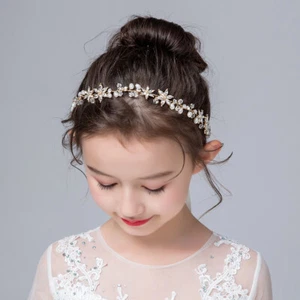 Women Girl Bridal Hair Vine Silver Crystal Pearl Wedding Hair Jewelry Headpiece - Picture 1 of 7
