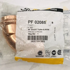 STREAMLINE # PF 02085 1-1/2" 90º KURZDREHUNG ELLENBOGENPRESSE X PRESSE - Bild 1 von 4