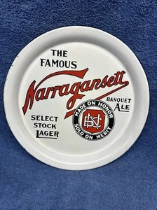 PORCELAIN NARRAGANSETT LAGER BEER SERVING TRAY PRE-PROHIBITION CIRCA 1910 1 - Picture 1 of 15