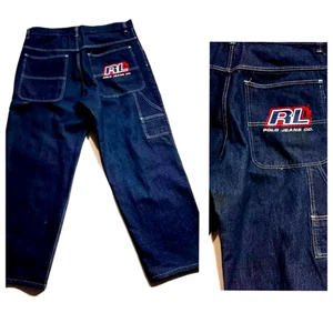 Vintage Polo Ralph Lauren RL Herren 40X34 Carpenter Jeans Denim Hose Made In USA - Bild 1 von 16