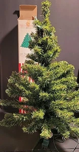 Vintage  Silvestri 2 Fuß beleuchteter Baum weiße Lichter grüner Baum (Lichter funktionieren nicht) - Bild 1 von 6