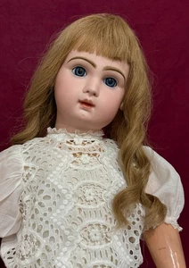 PRECIOSO 30.5" Antiguo Boca Cerrada BEBE JUMEAU Talla 14 con Cuerpo Marcado ORG - Imagen 1 de 24