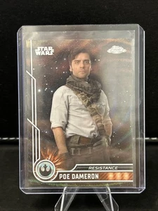 2023 Topps Chrome Star Wars #67 Poe Dameron Black Wave - Foto 1 di 14