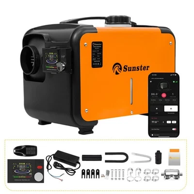 12V 24V 220V 8KW Dieselheizung Standheizung Lufterhitzer LCD PKW W/Adapter RV - Bild 1 von 4