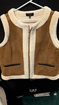 Talbot's Faux Sterling Vest, Size 1x - Image 1 of 4