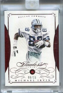 2015 Panini Flawless Ruby 26 Michael Irvin Ruby Diamond 8/15 - Picture 1 of 2
