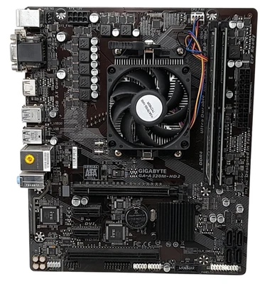 Gigabyte GA-A320M-HD2 A8-9600 CPU 8GB DDR4 (2 x 4GB) AM4 Motherboard Bundle - Image 1 of 3
