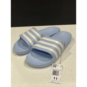 Adidas Adilette Sandalia Azul Aqua Slide Talla 11 Para Mujer Talla 10 Para Hombre NUEVA - Imagen 1 de 5