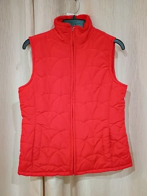 Жилет женский Jane Ashley красный мак легкий стеганый шерпа с подкладкой размер маленький - Изображение 1 из 4