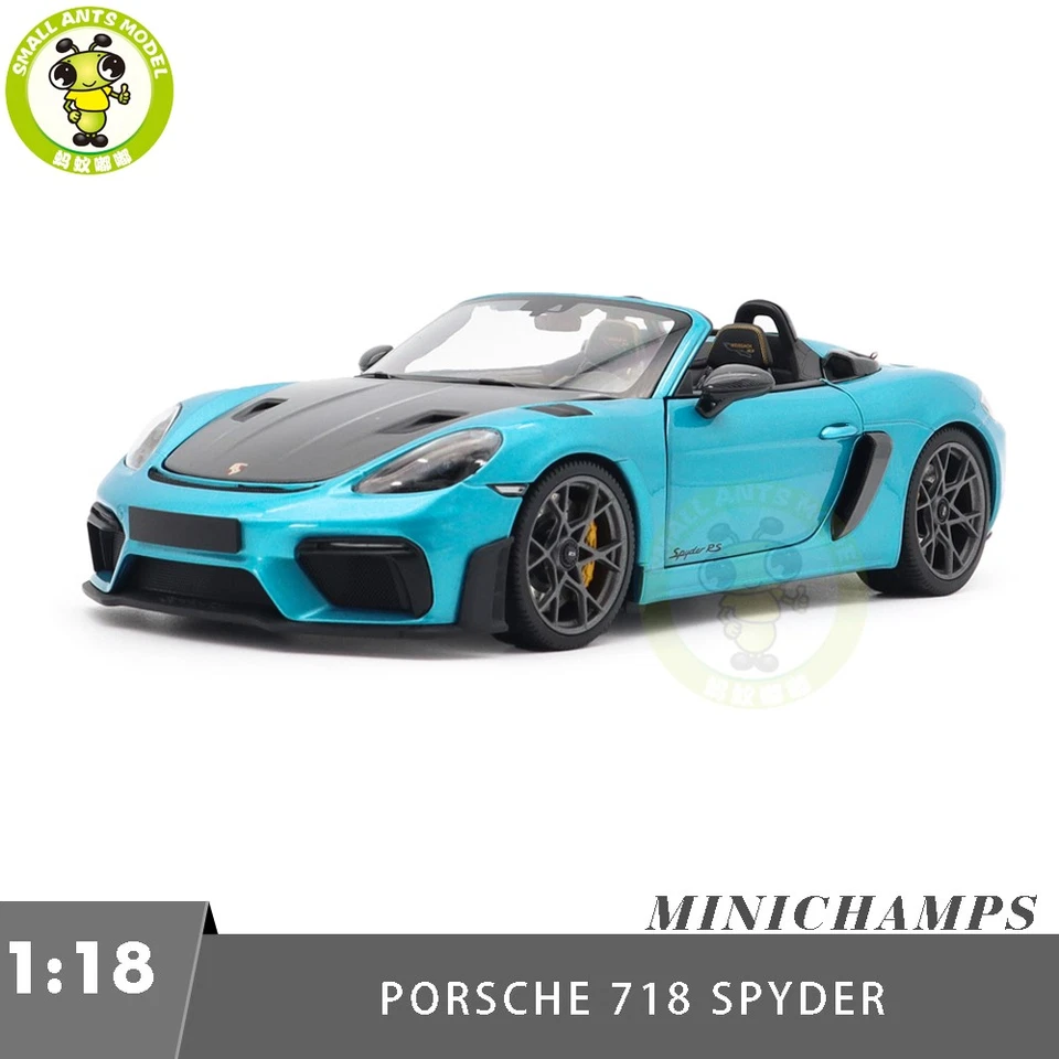 1/18 Minichamps Porsche 718 Sypder RS Ipanema Blue Diecast Model Car - Image 1 of 4