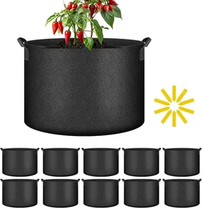 iPower 10er Pack 10 Gallonen Grow Bags Vliesstoff Töpfe Belüftungsbehälter  - Bild 1 von 7