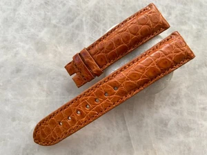 20mm/18mm Orange Alligator Crocodile Print Leather Watch Strap Band - Picture 1 of 1