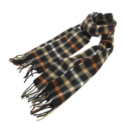 Daks Bufanda Estola Lana Negro Patrón Cuadros/Ff Damas Foto 1 de 4