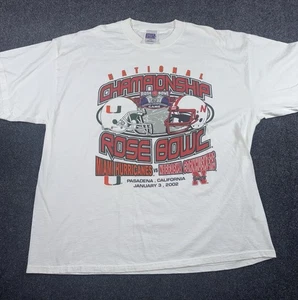 De colección 2002 Rose Bowl Nebraska Cornhuskers Miami Hurricanes Championship XXL - Imagen 1 de 8