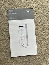 BOOKLET ONLY Genuine Nintendo Wii Remote Operations Manual