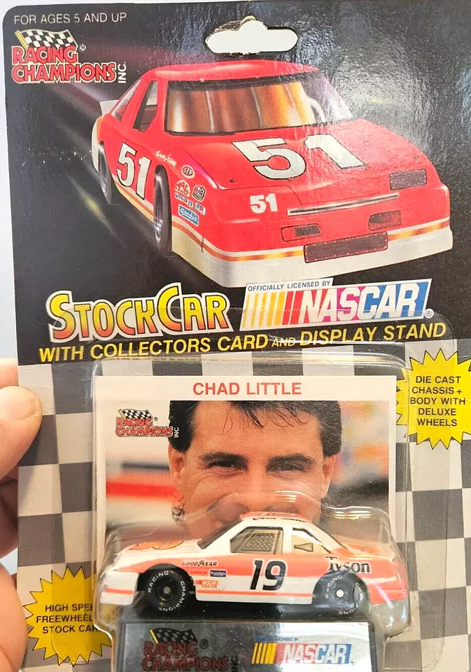 2x Racing Champions NASCAR Die Cast Stock Car # 19 Chad Little W/ Stand 1 64