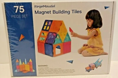 Regemodel MAGNET BUILDING TILES Award Winning Magnetic SET 75 PIECES New Sealed - Image 1 of 4