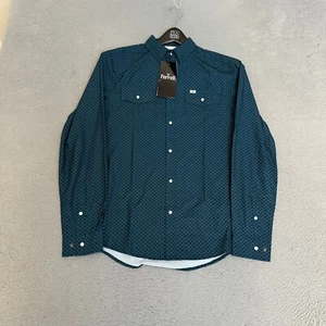 Ferrell Shirt Mens Size Small Blue Long Sleeve Snap Button NEW - Picture 1 of 10