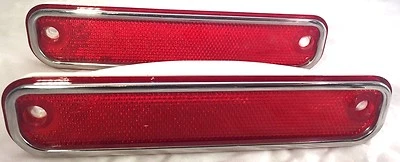 Par de luces traseras rojas laterales con moldura para camioneta GMC 1973-1980 Foto 1 de 4