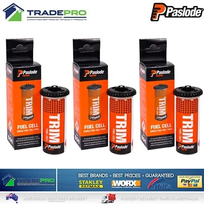 3x Paslode Genuine Impulse Fuel Cell Twist N Lock Gas Cartridge B20544S Bradder - Image 1 of 3