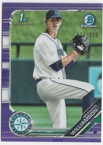 2019 1st Bowman Draft PURPLE REFRACTOR #134/250 #BDC-113 Brandon Williamson RC - Picture 1 of 2