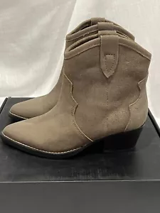 WINDSOR SMITH Ladies Size 6 36 Ankle Cowboy Boots Suede Leather BNWT RRP 199.95 - Picture 1 of 7