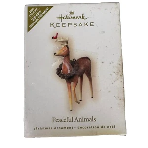 Hallmark Keepsake Christmas Tree Ornament Peaceful Animals 3.5" Tall Deer Bird - Picture 1 of 3