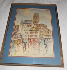 Pintura Acuarela Impresionista Original por Andre de Nouy DeNouy Paris - Imagen 1 de 5