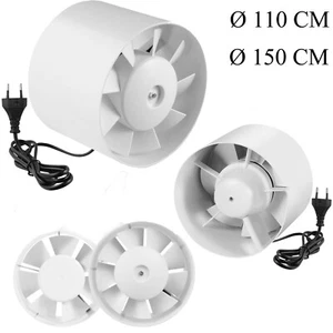 Ventilator  Ø100mm 150mm Abluft Zuluft Grow Lüfter Inline Kanal Abluftventilator - Bild 1 von 29