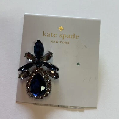 Pendiente individual Kate Spade New York cristal y piedra llamativo azul marino Foto 1 de 3