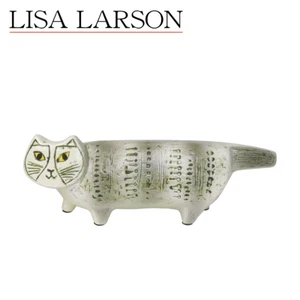 Figura Gato Lisa Larson Mikey’s Papa Max Gris Cerámica Suecia Hecha a Mano - Imagen 1 de 4
