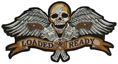 NAGAPATCHES Patche dorsal écusson dos grande taille Loaded Ready patch brodé grand