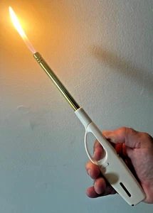 Gas BBQ Lighter Kitchen Gas Lighter Grill Stove Fireplace Candle gold Wand - Picture 1 of 1