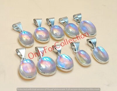 Mystic Topaz Gemstone 925 Sterling Silver Plated Wholesale Pendants Lot - Image 1 of 3