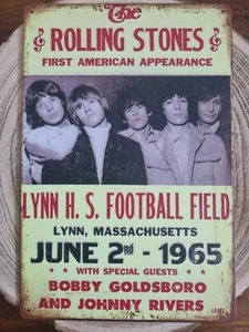 🍀 Cartel de chapa cartel de metal banda Rock The Rolling Stones Tin Sign - Imagen 1 de 2