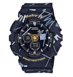 Casio Baby-G * BA120SC-1A Graffiti Design Black Anadigi Watch Ivanandsophia - Picture 1 of 2