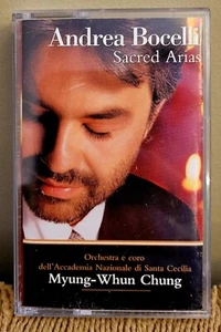 ANDREA BOCELLI SACRED ARIAS Cassette 1999 Opera Classical w/Myung-Whun Chung - Picture 1 of 3
