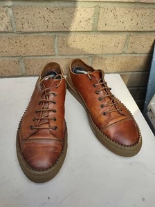 OLIVER SWEENEY UPSCALE CASUAL MEN'S BARROSA BROWN SNEAKERS SIZE UK 9.5 - Picture 1 of 9