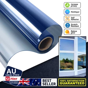 0.5x2m One Way Window Film Block Out UV Glare Stop Furnishings Fading Insulation - Picture 1 of 15