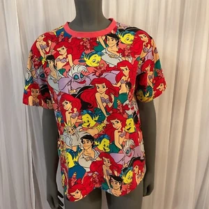 Disney Tokyo Resort The Little Mermaid All Over Print T-Shirt Size LL - Picture 1 of 11