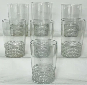 7 Duncan & Miller TEAR DROP CRYSTAL *3 1/2"- 5 oz FLAT JUICE TUMBLERS* - Picture 1 of 2
